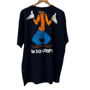 GOOFY Shirt Adult XXL Navy Blue I'm So Goofy! T-Shirt 100% Cotton